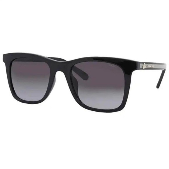 COACH 0HC8374U SUNGLASSES BLACK / GREY GRADIENT UNISEX - Picture 1 of 6